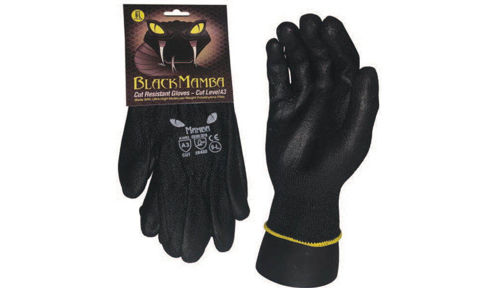 CUT RESISTANT LEVEL 3 Black Mamba Gloves